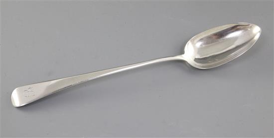 A George III silver Old English pattern basting spoon, Length 12 ¼”/307mm Weight: 4oz/111grms